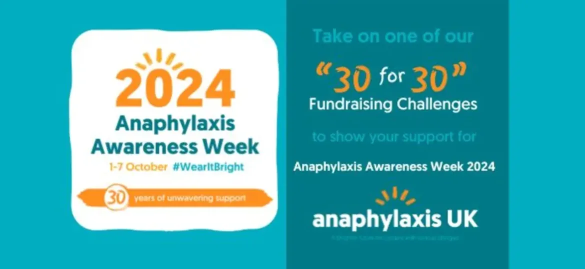 Anaphylaxis UK: "30 for 30" Fundraising Challenge